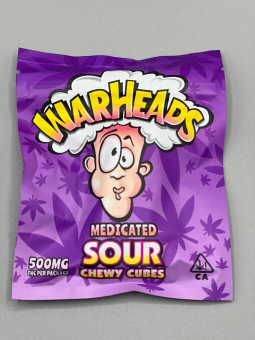 Warheads Sour Medicated Chewy Cubes 500MG